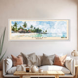 Siargao, Philippines Watercolor Print, Vacation Gift, Philippines Wall Art, Beach Painting, Beach Decor, Large Wall Art, Wood Frame Art