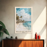 Belle-Ile Island, France Watercolor Beach Print, Vacation Gift, France Wall Art, Beach Painting, Beach Decor, Beach Painting