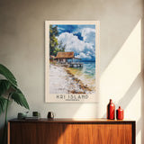 Kri Island, Indonesia Watercolor Beach Print, Vacation Gift, Indonesia Wall Art, Beach Painting, Beach Decor, Beach Painting