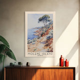 Molene Island, France Watercolor Print, Vacation Gift, France Wall Art, Beach Painting, Beach Decor, Large Wall Art, Wood Frame Art