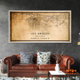 Los Angeles Vintage Map Print | Los Angeles Map | California Map Art | Los Angeles City Road Map Poster | Distressed / Retro LA Street Art