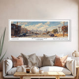 Richmond California Panoramic Print, Stylish Framed Canvas Print, City Travel Poster, Home Decoration, Living Room Wall Art