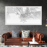 El Paso Street Map, Texas Map, Map Art, Minimalist Art, Wall Art, Canvas Art, Dorm Room Décor, Unique Room Décor, Father Gift, Prints