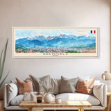 Grenoble France Travel Print Wall Art, Panoramic City Art, Travel Art, Wall Decor, Vacation Gift, Framed Canvas Print Or Metal Art