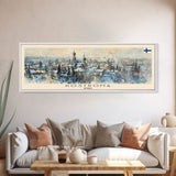 Kostroma Russia Panoramic Travel Poster, Framed Canvas Print or Metal Wall Art, Travel Art, Home Decor, Panoramic Painting, Midcentury Art