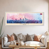 Krefeld Germany Panoramic Travel Poster, Framed Canvas Print or Metal Wall Art, Travel Art, Home Decor, Panoramic Painting, Midcentury Art