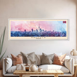 Krefeld Germany Panoramic Travel Poster, Framed Canvas Print or Metal Wall Art, Travel Art, Home Decor, Panoramic Painting, Midcentury Art