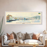 Kristiansand Norway Wall Art, Panoramic Travel Poster, Panoramic Framed Canvas Print, City Wall Art, Wall Hanging Home Decor, Travel Art