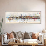 Nantes France Travel Print Wall Art, Panoramic City Art, Travel Art, Wall Decor, Vacation Gift, Framed Canvas Print Or Metal Art