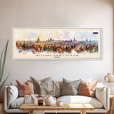 Nizhnevartovsk Russia Travel Art, City Art, Framed Canvas Print or Metal Wall Art, Europe Travel Poster, Panoramic Wall Art, Extra Wide Wall Art