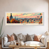 Aalst Belgium Travel Print Wall Art, Panoramic City Art, Travel Art, Wall Decor, Vacation Gift, Framed Canvas Print Or Metal Art