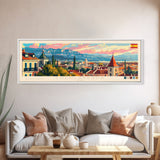 Fuenlabrada Spain Wall Art, Panoramic Travel Poster, Panoramic Framed Canvas Print, City Wall Art, Wall Hanging Home Decor, Travel Art