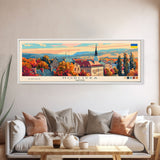 Horlivka Ukraine Wall Art, Panoramic Travel Poster, Panoramic Framed Canvas Print, City Wall Art, Wall Hanging Home Decor, Travel Art