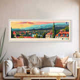 KryvyiRih Ukraine Panoramic Travel Poster, Framed Canvas Print or Metal Wall Art, Travel Art, Home Decor, Panoramic Painting, Midcentury Art