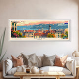 Rijeka Croatia Travel Print Wall Art, Panoramic City Art, Travel Art, Wall Decor, Vacation Gift, Framed Canvas Print Or Metal Art
