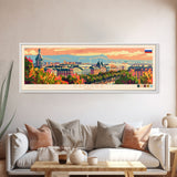 Samara Russia Wall Art, Panoramic Travel Poster, Panoramic Framed Canvas Print, City Wall Art, Wall Hanging Home Decor, Travel Art