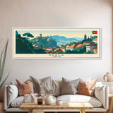 Braga Portugal Travel Art, City Art, Framed Canvas Print or Metal Wall Art, Europe Travel Poster, Panoramic Wall Art, Extra Wide Wall Art