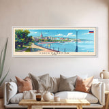 Chelyabinsk Russia Panoramic Travel Poster, Framed Canvas Print or Metal Wall Art, Travel Art, Home Decor, Panoramic Painting, Midcentury Art
