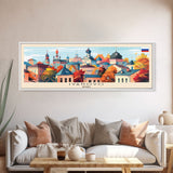 Ivanovo Russia Panoramic Travel Poster, Framed Canvas Print or Metal Wall Art, Travel Art, Home Decor, Panoramic Painting, Midcentury Art