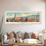 Kaposvar Hungary Travel Print Wall Art, Panoramic City Art, Travel Art, Wall Decor, Vacation Gift, Framed Canvas Print Or Metal Art
