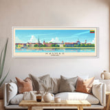 Kaunas Lithuania Travel Print Wall Art, Panoramic City Art, Travel Art, Wall Decor, Vacation Gift, Framed Canvas Print Or Metal Art