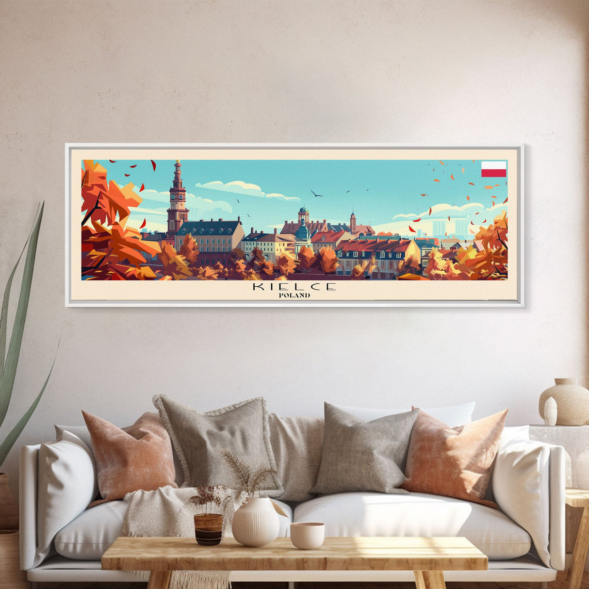 Kiel Germany Panoramic Travel Poster, Framed Canvas Print or Metal Wall Art, Travel Art, Home Decor, Panoramic Painting, Midcentury Art