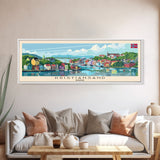 Kristiansand Norway Wall Art, Panoramic Travel Poster, Panoramic Framed Canvas Print, City Wall Art, Wall Hanging Home Decor, Travel Art