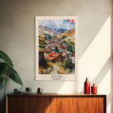 Gori Georgia Cityscape Art, Framed Canvas Print, Bedroom Wall Art, Travel Poster Art, Unique Home Decor