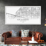 Fort Lauderdale Map, Florida Map, Map Art, Minimalist Art, Wall Art, Canvas Art, Gift For Newlyweds, Boys Room, Billiard Room Décor, Prints