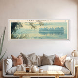 Lake Seminole, Boho Art, Scenic Landscape, Travel Poster Art, Wall Art, Home Decor, Nature Scene, Lake Painting, Minimalist Art, Contemporary Art, Travel Print, Framed Canvas Print, Lake House Decor, Panoramic Print