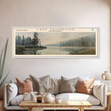Lake Thompson South Dakota Framed Canvas Print, Lake House Decor, Panoramic Wall Art, Travel Poster, Serene Landscape Painting, Living Room Decor