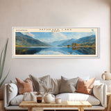 Yathkyed Lake Panoramic Wall Art, Framed Canvas Print, Lake House Decor, Travel Poster, Serene Landscape, Home Art