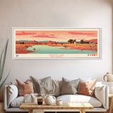 Heron Lake New Mexico Framed Canvas Print, Panoramic Art, Midcentury Modern, Pop Art, Bedroom Decor, Travel Poster, Artistic Decor, Home Decor