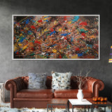 Beautiful Jackson Pollock Inspired Canvas Prrint, Abstract Wall Art Painting Original Modern Home Décor, Large Canvas Wall Art, Splatter
