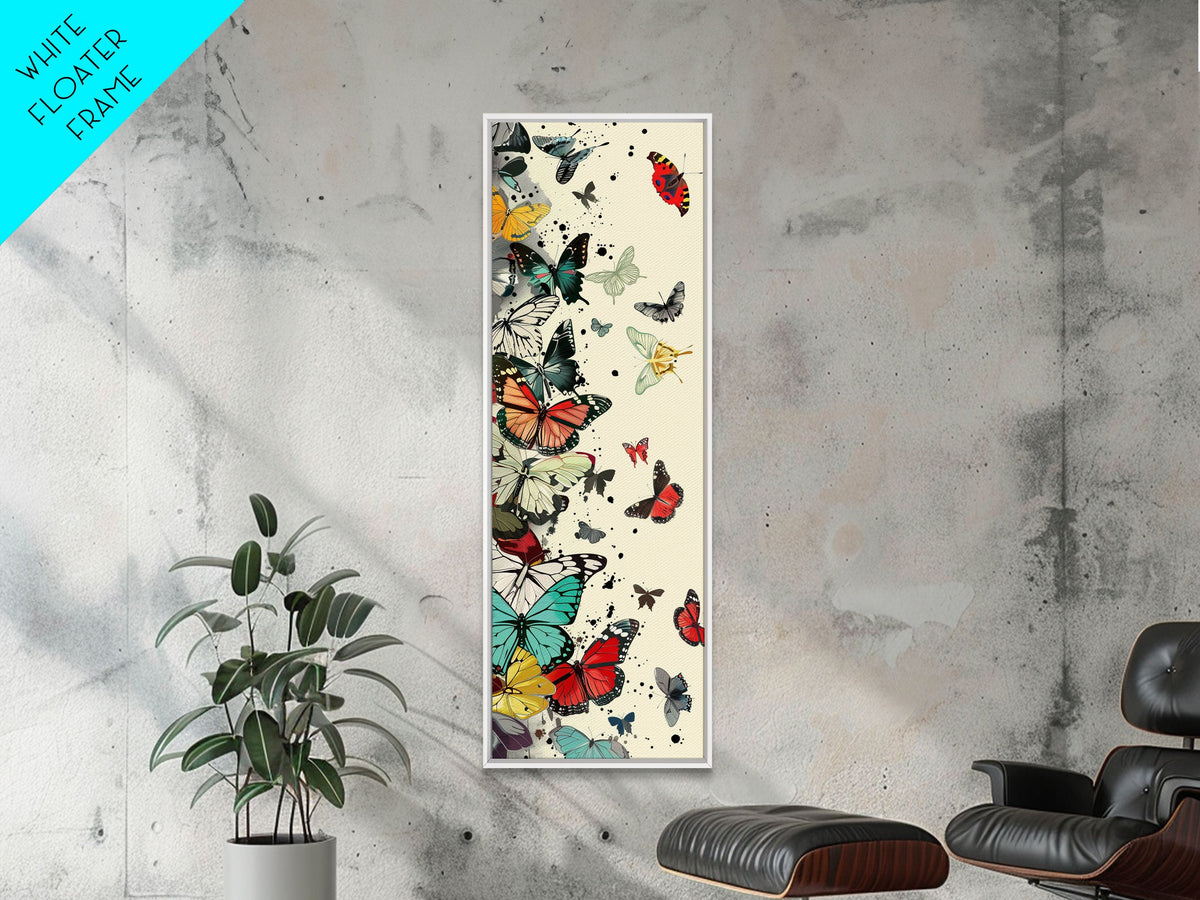 Traditional Sumo Wrestlers Japanese Art Tall Skinny Framed Canvas Print - Ukiyo-e Wall Art