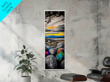 Vibrant Sunset Landscape Framed Canvas Print Joshua Tree Art Lake Tahoe Art Rustic Wall Art Southwest Wall Art Extra Wide Art