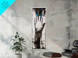 Abstract Hand Painting Framed Canvas Print moody art dark romance painting geometric wall art contemporary home decor unique gift