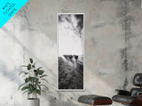 Dusty Cattle Drive, Western Landscape, Framed Canvas Print, Rustic Wall Art, Moody Art, Extra Wide Art, Southwest Wall Art