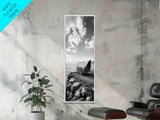 Western Wagon, Coastal Landscape Art, Framed Canvas Print, Rustic Wall Art, Nautical Décor, Extra Wide Art, Minimalist Wall Art