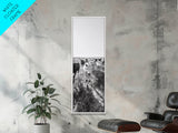 Running Cattle, Framed Canvas Print, rustic western wall art, cowboy décor, farmhouse art, above sofa art, panoramic painting, country home decor