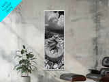 Rattlesnake Desert Art, Framed Canvas Print, southwest wall art, rustic decor, moody art, wildlife photography, cowboy aesthetic, gift idea