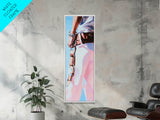 Western Cowgirl Art, Canvas Print, Rustic Wall Art, Moody Woman Painting, Dark Romance Painting, Coastal Cowgirl Décor, Gift Idea Him