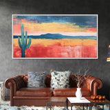 Desert Landscape Art, Framed Canvas Print, Joshua Tree Art, Southwest Wall Art, Extra Wide Art, Above Bed Wall Art, Boho Art, Rustic Decor