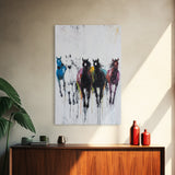 Modern Cowgirl, Western Fashion, Framed Canvas Print, black cowgirl painting, pink abstract art, light pink wall art, bold color art, gift idea for her