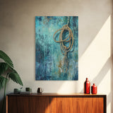 Hanging Rope Art, Moody Art, Framed Canvas Print, Coastal Decor, Wabi Sabi Art, Southwest Wall Art, Nautical Wall Art, Rustic Art