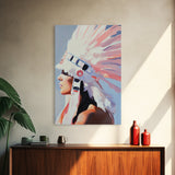 Goddess Art Print, Light Pink Wall Art, Afrocentric Wall Art, Framed Canvas Print, Moody Art, Boho Aesthetic, Bedroom Art, Gift Idea