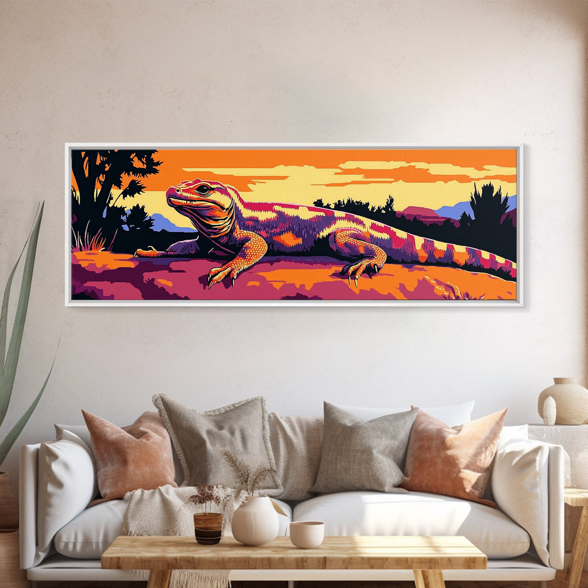 Geometric Wall Art, Framed Canvas Print, Southwest Wall Art, Chicano Art, Extra Wide Art, Rustic Wall Art, Moody Art, Above Couch Art