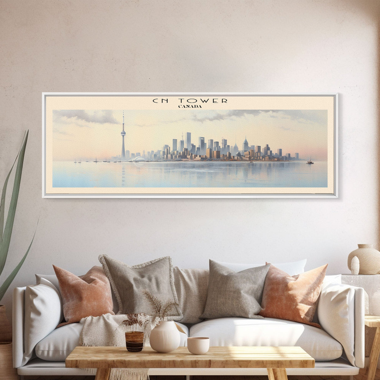 CN Tower Framed Canvas Print Travel Poster | Wall Art | Home Decor | Gift For Travel Lover | Wall Hanging | Original Art