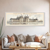 Château de Chambord Travel Poster Print, Framed Canvas Print, COUNTRY Travel Art, Wood Framed Art, Wall Hanging, Home Decor