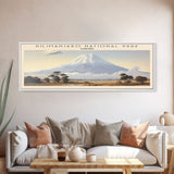 Kilimanjaro National Park Travel Print Wall Art, Travel Poster Print, Retro Style COUNTRY Home Decor, Wall Hanging, Travel Gift Idea, Unique Metal Art